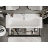 Mexen Rivel bathroom cabinet 120 cm with sink Vela, 1 drawer, grooved, matte graphite/white matte - 91A20-12023-1-BF66-W23M0
