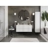 Mexen Rivel 120 cm Bathroom Cabinet with Otis Sink, 2 Drawers, Fluted, White Matte - 91A20-12047-2-BFF01-W18M01
