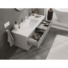Mexen Rivel meuble de salle de bain 120 cm avec lavabo Otis, 2 tiroirs, rainuré, gris mat/blanc mat - 91A20-12047-2-BFF62-W18M0