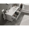 Mexen Rivel mueble de baño de 120 cm con lavabo Otis, 2 cajones, acanalado, gris mate/blanco mate - 91A20-12047-2-BFF62-W18M0
