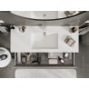 Mexen Rivel Otis 120 cm vannitoakapp koos kraanikausiga, 2 sahtlit, soonikkoes, hall matt/valge matt - 91A20-12047-2-BFF62-W18M0