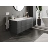 Mexen Rivel vannitoakapp 120 cm valamu ja Otis, 2 sahtlit, rihveldatud, grafiidi matt/valge matt - 91A20-12047-2-BFF66-W18M