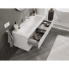 Mexen Rivel mobile da bagno 120 cm con lavabo Vela, 2 cassetti, scanalato, bianco opaco - 91A20-12047-2-BFF01-W23M01