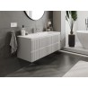 Mexen Rivel vannitoa kapp 120 cm koos valamuga Vela, 2 sahtlit, soonikuline, hall matt/valge matt - 91A20-12047-2-BFF62-W23M0
