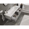 Mexen Rivel mobile da bagno 140 cm con lavabo Vela, 1 cassetto, scanalato, grigio opaco/bianco opaco - 91A20-14023-1-BF62-W23M01