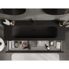 Mexen Rivel mobile bagno 140 cm con lavabo Vela, 1 cassetto, scanalato, nero opaco - 91A20-14023-1-BF71-W23M71