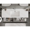 Mexen Rivel vannitoa kapp 140 cm valamu Otis, 1 sahtel, sooneline, grafiit matt/valge matt - 91A20-14023-1-BF66-W18M0