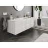 Mexen Rivel vannitoakapp 140 cm Otis valamu, 2 sahtlit, sooniline, valge matt - 91A20-14047-2-BFF01-W18M01