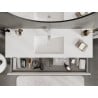 Mexen Rivel vannitoakapp 140 cm Otis valamu, 2 sahtlit, sooniline, valge matt - 91A20-14047-2-BFF01-W18M01
