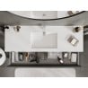 Mexen Rivel 140 cm vannitoa kapp valamu Otis, 2 sahtlit, soonitud, grafiit matt/valge matt - 91A20-14047-2-BFF66-W18M