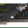 Mexen Carlos Granitspüle 1,5-Kammer 582 x 475 mm, schwarz gesprenkelt, schwarzer Siphon - 6518581500-76-B