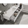 Mexen Rivel badkamerkast 160 cm met wastafel Otis, 1 lade, geribbeld, wit mat - 91A20-16023-1-BF01-W18M01