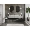 Mexen Rivel armario de baño 160 cm con lavabo Otis, 1 cajón, ranurado , gris mate/blanco mate - 91A20-16023-1-BF62-W18M01