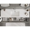 Mexen Rivel armario de baño 160 cm con lavabo Otis, 1 cajón, ranurado , gris mate/blanco mate - 91A20-16023-1-BF62-W18M01