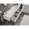 Mexen Rivel mobile da bagno 160 cm con lavabo Vela, 1 cassetto, scanalato, bianco opaco - 91A20-16023-1-BF01-W23M01