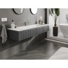 Mexen Rivel 160 cm vannitoakapp koos valamu Velaga, 1 sahtel, sooniline, grafiit matt/valge matt - 91A20-16023-1-BF66-W23M0