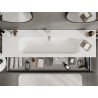 Mexen Rivel 160 cm vannitoakapp koos valamu Velaga, 1 sahtel, sooniline, grafiit matt/valge matt - 91A20-16023-1-BF66-W23M0