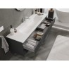 Mexen Rivel vannitoakapp 160 cm valamu Vela, 2 sahtli, soonikkoes, grafiit matt/valge matt - 91A20-16047-2-BFF66-W23M