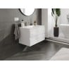 Mexen Orio 80 cm bathroom cabinet with sink Otis, 2 drawers, white gloss - 91A10-08047-2-BFF00-W18M00