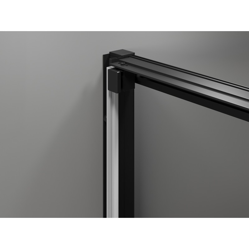 Mexen Exo-3S drzwi prysznicowe rozsuwane 85 cm, transparent, czarne - 8153-085-000-70-00