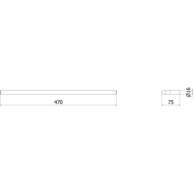 Mexen Loop wieszak na ręcznik, black chrome - 70A71043-73