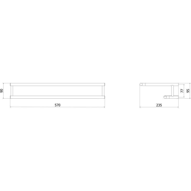 Mexen Loop dvielu plaukts, melns - 70A71081-70