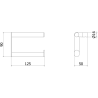 Mexen Loop uchwyt na papier toaletowy, gun gray szczotkowany - 70A71023-66