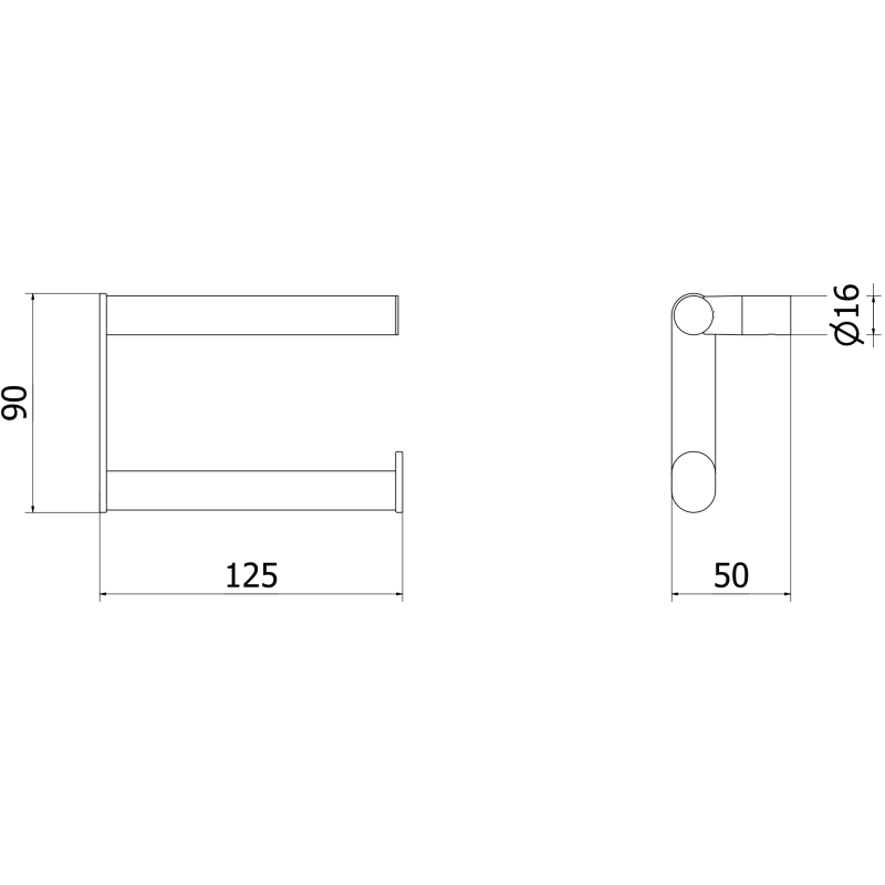 Mexen Loop tualetes papīra turētājs, matēts niķelis - 70A71023-97