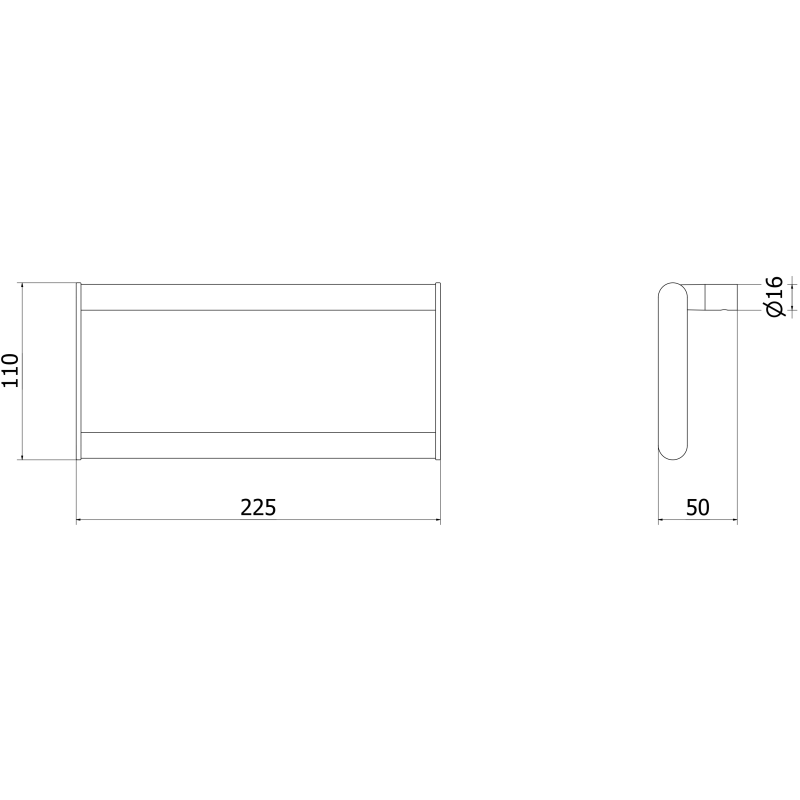 Mexen Loop dvieļa turētājs, gun gray matēts - 70A71031-66