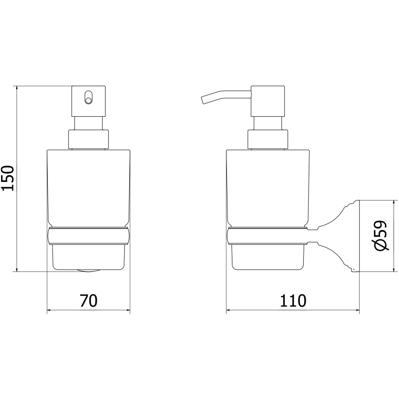 Mexen Lusso ziepju dozators, hroms - 70A16858-00
