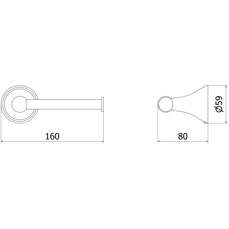 Mexen Lusso tualetes papīra turētājs, zelta - 70A16825-50