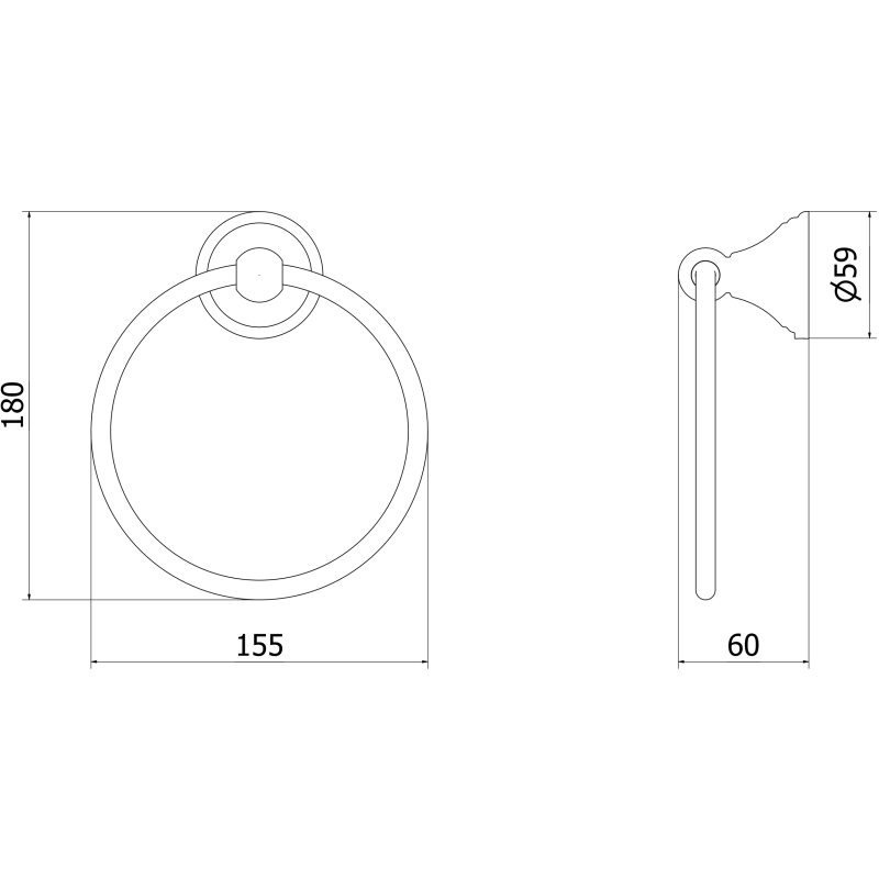 Mexen Lusso dvieļu turētājs, zelta matēts - 70A16831-55