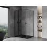 Mexen Mist T cabine de douche battante 115 x 100 cm, transparent, noir - 8A4T-115-100-70-00