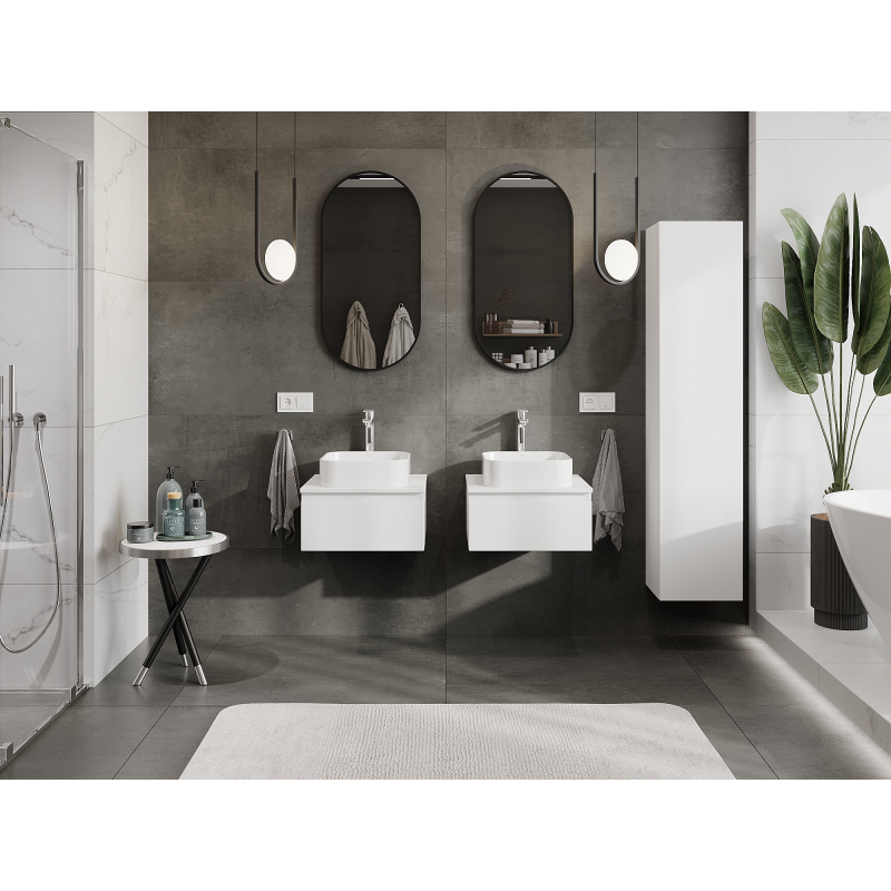 Mexen Orio armario de baño bajo lavabo de 50 cm, 1 cajón, blanco mate- 91A10-05023-1-BF01