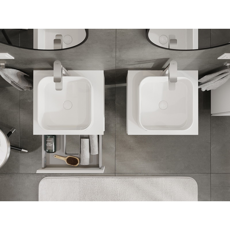 Mexen Orio bathroom cabinet for washbasin 50 cm, 1 drawer, white matte- 91A10-05023-1-BF01