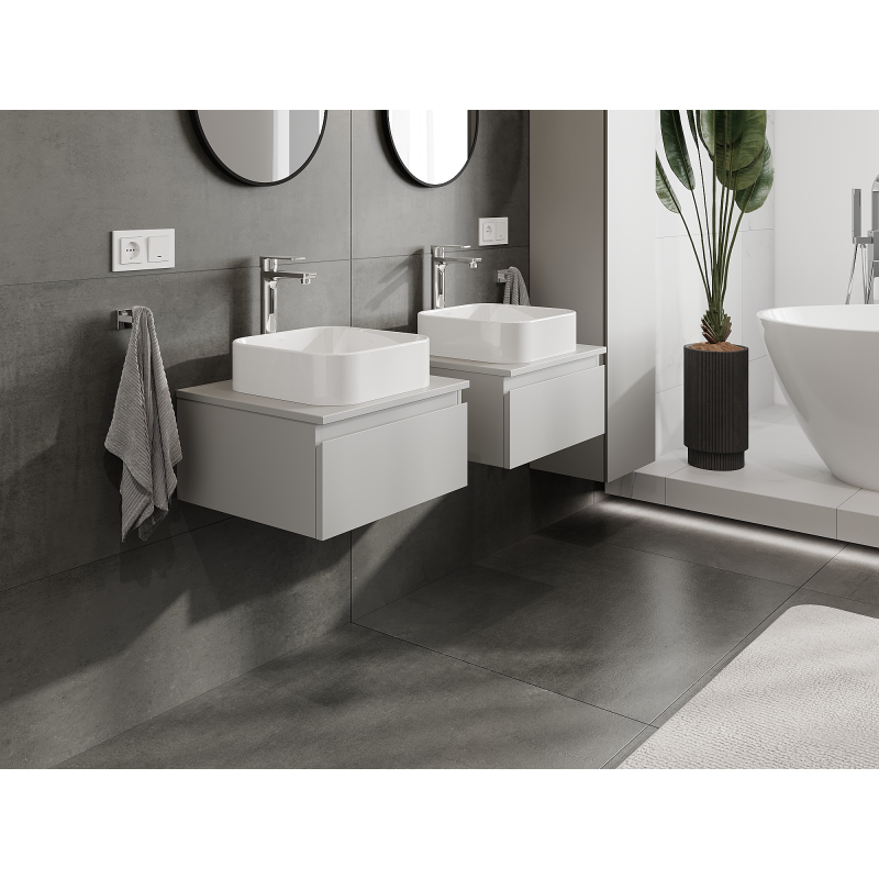 Mexen Orio ντουλάπι μπάνιου κάτω από νεροχύτη 50 cm, 1 συρτάρι, γκρι ματ