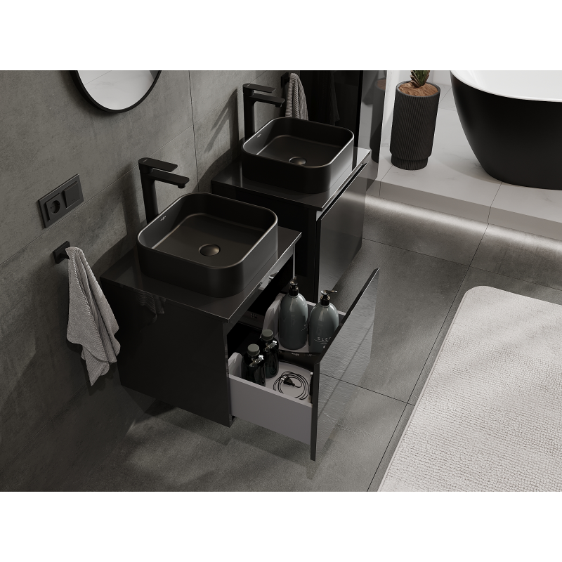 Mexen Orio ντουλάπι μπάνιου κάτω από νιπτήρα 50 εκ., 1 συρτάρι, μαύρο