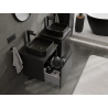 Mexen Orio bathroom cabinet under-sink 50 cm, 1 drawer, black matte - 91A10-05047-1-BF71