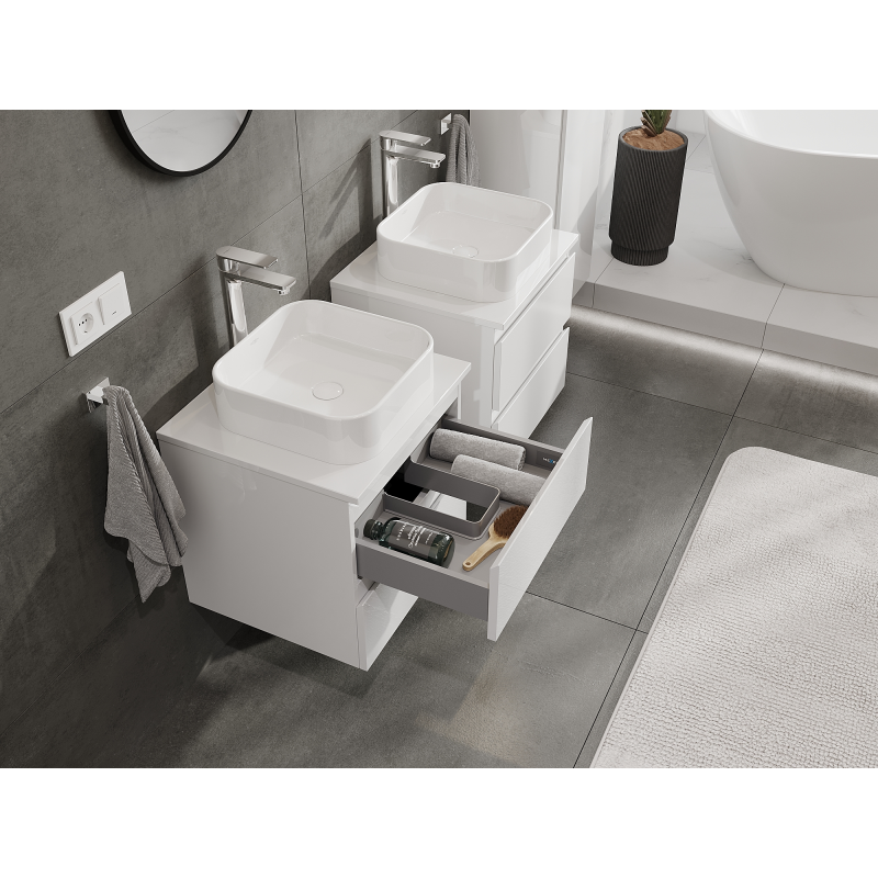 Mexen Orio ντουλάπι μπάνιου κάτω από τον νιπτήρα 50 εκ., 2 συρτάρια, λευκό