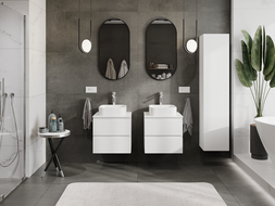 Mexen Orio armario de baño bajo lavabo de 50 cm, 2 cajones, blanco mate - 91A10-05047-2-BFF01