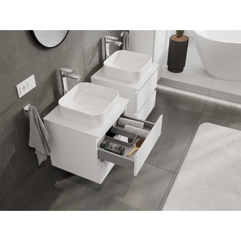 Mexen Orio ντουλάπι μπάνιου κάτω από τη λεκάνη 50 cm, 2 συρτάρια, λευκό ματ