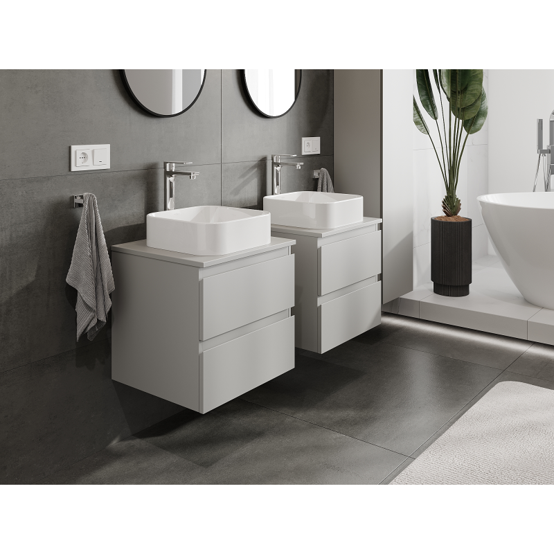 Mexen Orio ντουλάπι μπάνιου κάτω από νιπτήρα 50 εκ., 2 συρτάρια, γκρι ματ