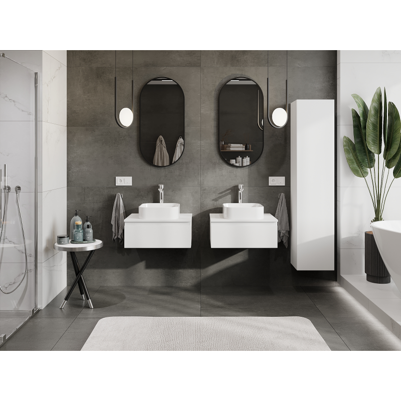 Mexen Orio armoire de salle de bain sous lavabo 60 cm, 1 tiroir, blanc mat - 91A10-06023-1-BF01