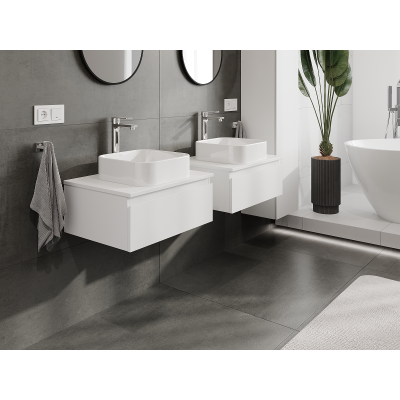 Mexen Orio armoire de salle de bain sous lavabo 60 cm, 1 tiroir, blanc mat - 91A10-06023-1-BF01