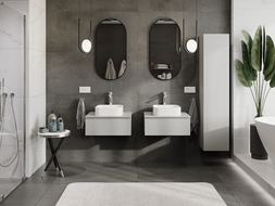 Mexen Orio mueble de baño bajo lavabo 60 cm, 1 cajón, gris mate - 91A10-06023-1-BF62