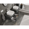 Mexen Orio bathroom cabinet for washbasin 60 cm, 1 drawer, matt graphite - 91A10-06023-1-BF66