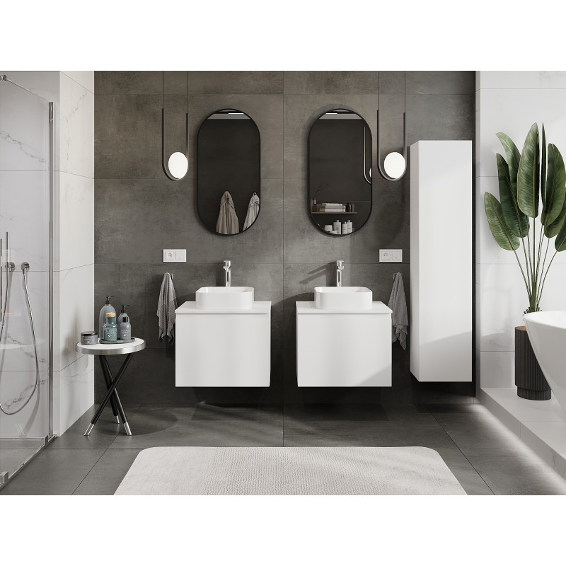 Mexen Orio 60 cm Bathroom Vanity Cabinet, 1 Drawer, White Matte - 91A10-06047-1-BF01