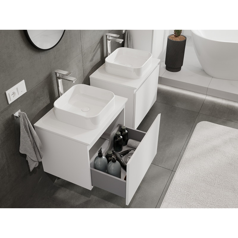 Mexen Orio 60 cm Bathroom Vanity Cabinet, 1 Drawer, White Matte - 91A10-06047-1-BF01