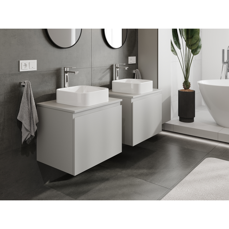 Mexen Orio Badezimmerschrank unter dem Waschbecken 60 cm, 1 Schublade, grau matt - 91A10-06047-1-BF62