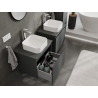 Mexen Orio bathroom vanity unit 60 cm, 1 drawer, matte graphite - 91A10-06047-1-BF66
